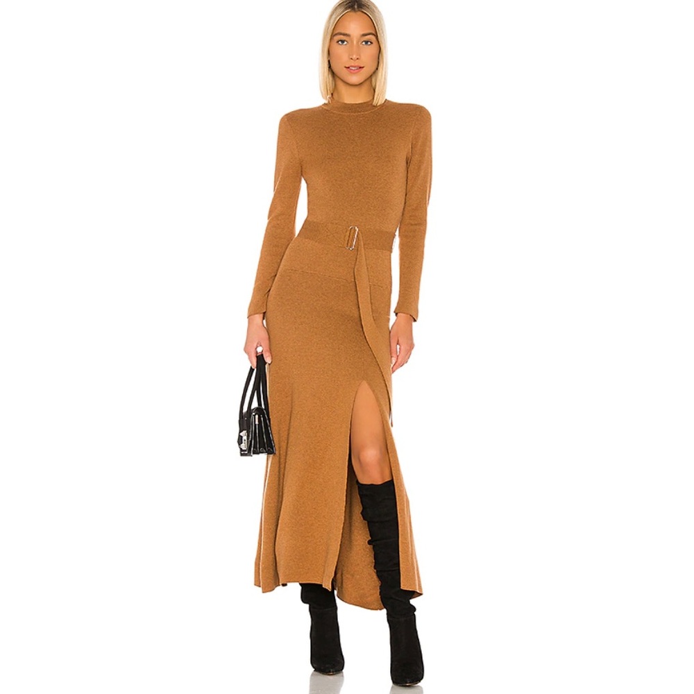 NICHOLAS Brown Maxi Sweater Dress